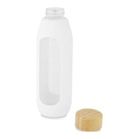 Tidan 600 ml Flasche aus Borosilikatglas mit Silikongriff weiß