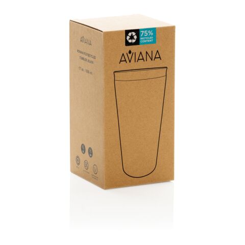 Aviana™ Rowan RCS recycelter Thermobecher 500ml schwarz | ohne Werbeanbringung | Nicht verfügbar | Nicht verfügbar