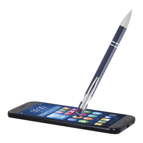 Kish Kugelschreiber mit silbernem Finish  Standard | navy | ohne Werbeanbringung | Nicht verfügbar | Nicht verfügbar