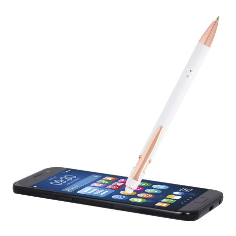 Nanna Kugelschreiber mit Roségold Finish (blaue Mine) Standard | weiß | ohne Werbeanbringung | Nicht verfügbar | Nicht verfügbar