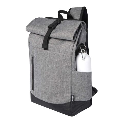 Hoss 15,6&quot; Rolltop Laptop-Rucksack Standard | heather grau-schwarz | ohne Werbeanbringung | Nicht verfügbar | Nicht verfügbar | Nicht verfügbar