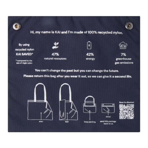 Kai GRS recycelte Circular Tragetasche  Standard | navy | ohne Werbeanbringung | Nicht verfügbar | Nicht verfügbar | Nicht verfügbar