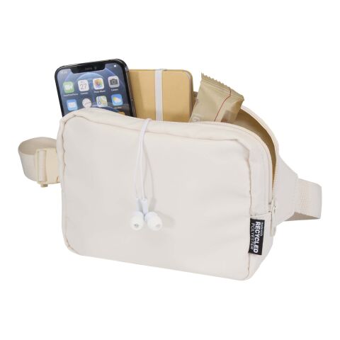 Trip Aware™ Recycelte Reisetasche mit Schultergurt 1 L  Standard | elfenbeinweiß | ohne Werbeanbringung | Nicht verfügbar | Nicht verfügbar | Nicht verfügbar