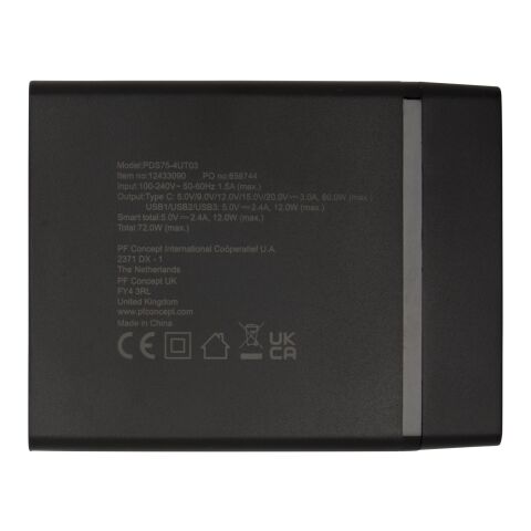 ADAPT PD-Powerstation aus recyceltem Kunststoff, 72W Standard | schwarz | ohne Werbeanbringung | Nicht verfügbar | Nicht verfügbar