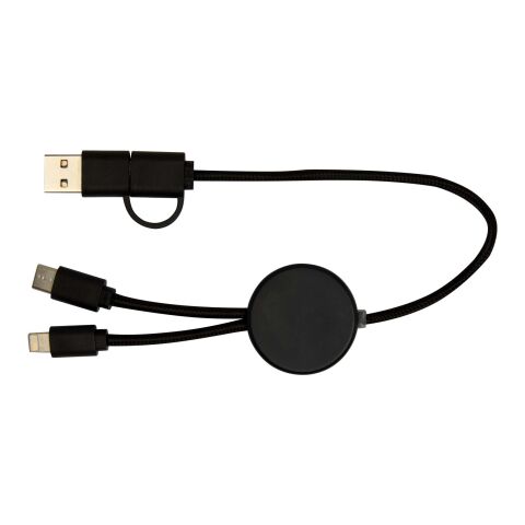 Citala 30 cm 5-in-1 Kabel aus recyceltem Kunststoff für Datenübertragung und 27W Schnellladung Standard | schwarz | ohne Werbeanbringung | Nicht verfügbar | Nicht verfügbar