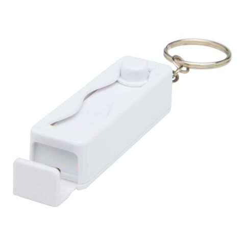 Aggia Telefonladestation aus recyceltem Kunststoff mit Fidget-Toy weiss | ohne Werbeanbringung | Nicht verfügbar | Nicht verfügbar