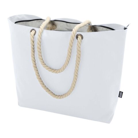 Panama Strandkühltasche mit Kordelgriffen aus recyceltem GRS-Material  Standard | weiß | ohne Werbeanbringung | Nicht verfügbar | Nicht verfügbar