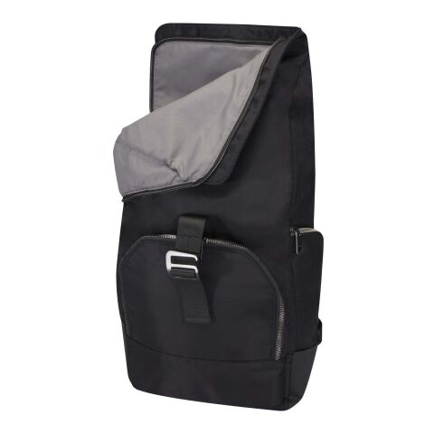 Rhine 15&quot; Rolltop-Rucksack aus recyceltem GRS-Material 18 L Standard | schwarz | ohne Werbeanbringung | Nicht verfügbar | Nicht verfügbar | Nicht verfügbar