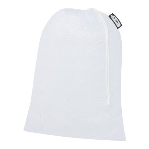 recycelter Polyester-Zuziehbeutel, 30 x 41 cm. weiss | ohne Werbeanbringung | Nicht verfügbar | Nicht verfügbar