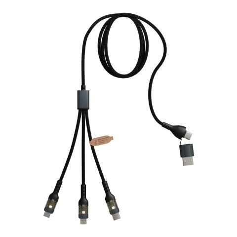 SCX.design O32 faltbare Telefonladestation mit 3-in-1 Ladekabel gun metal | ohne Werbeanbringung | Nicht verfügbar | Nicht verfügbar