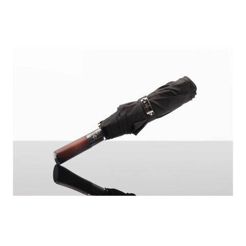 SCX.design R03 Vollautomatik Kompaktregenschirm mit Holzgriff  schwarz | ohne Werbeanbringung | Nicht verfügbar | Nicht verfügbar