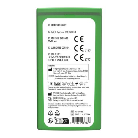 mykit, first aid, kit, festival, party transparent grün | ohne Werbeanbringung | Nicht verfügbar | Nicht verfügbar