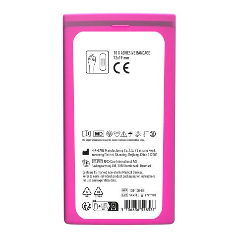 MiniKit Pflaster magenta | Nicht verfügbar | 1-farbiger Digitaler Aufkleber | Vorderseite | 39 mm x 82 mm