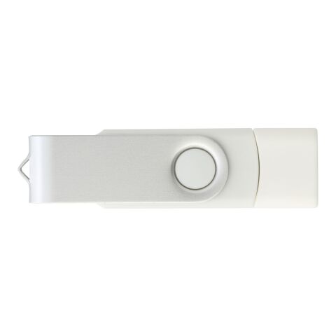 OTG Rotate USB Typ-C Stick Weiß | 64 GB | 1-farbiger Tampondruck | Vorderseite | 27 mm x 13 mm