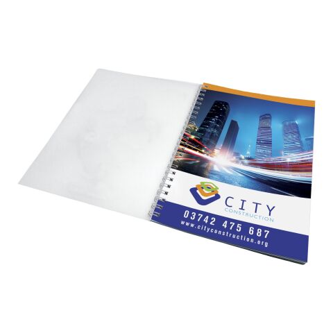 Desk-Mate® A5 Notizbuch Wire-O-Bindung Kunststoff-Umschlag weiß | 50 pages | ohne Werbeanbringung | Nicht verfügbar | Nicht verfügbar