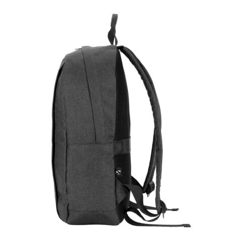 GIJON. Laptop-Rucksack aus 600D recyceltem Polyester, HD und Innenfutter aus 210D recyceltem Polyester anthrazit | ohne Werbeanbringung