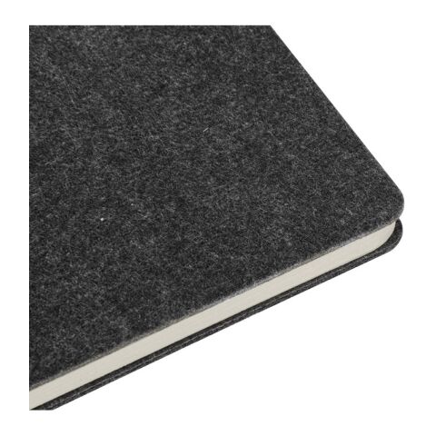 MISHIMA. A5-Ringbuch mit flexiblem Einband aus recyceltem Filz (100% rPET) mit linierten Seiten 1-farbiger Siebdruck