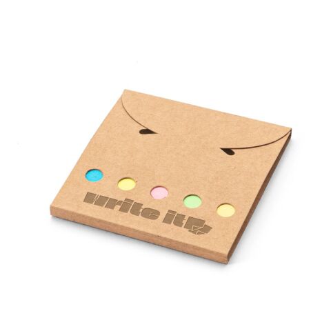 AINSLEY. Büroset 2-in-1- aus 100 % Recyclingpapier mit 6 Haftnotizblöcken Natur | ohne Werbeanbringung | Nicht verfügbar | Nicht verfügbar | Nicht verfügbar