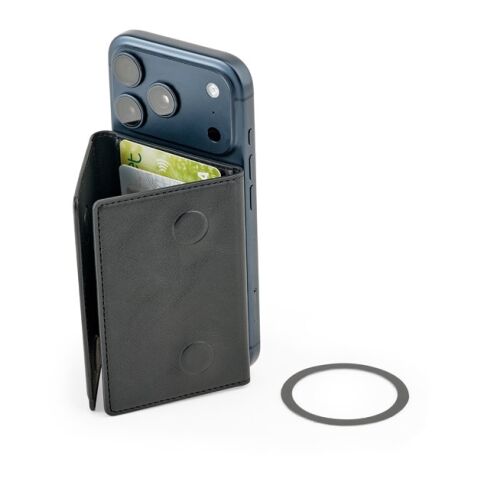 HARALD. Magnetische PU-Geldbörse mit hoher Kapazität und RFID-Blockierung schwarz