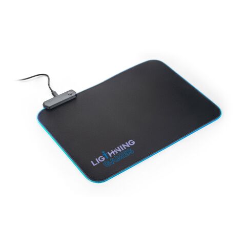 THORNE MOUSEPAD RGB. Gaming-Mauspad mit RGB-LED-Leuchten aus Polyester Schwarz | ohne Werbeanbringung | Nicht verfügbar | Nicht verfügbar | Nicht verfügbar