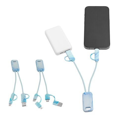 BERNERS. Superschnelles 6-in-1-USB-Kabel aus recyceltem PET (100% rPET) bunt | ohne Werbeanbringung