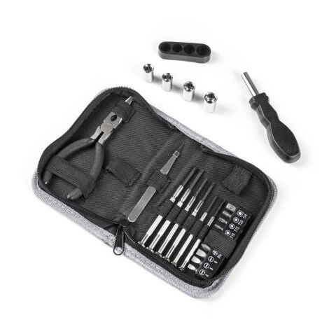 BESSEMER. 24-teiliges Multifunktionswerkzeug-Set aus Kohlenstoffstahl schwarz