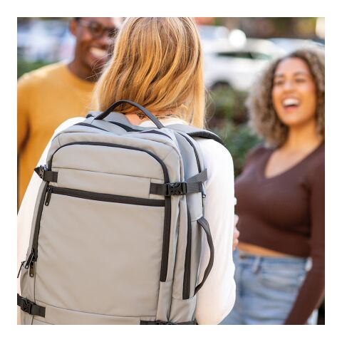 Galindo 22L Rucksack aus rPET. Seitlichem Griff. Laptops bis 17" Grau