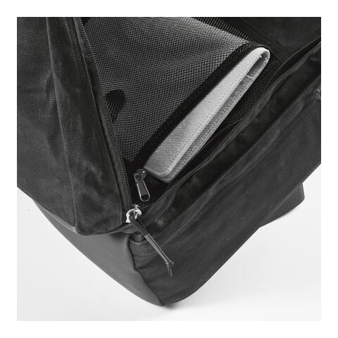 Cape Town 27L Rucksack recy. Baumwolle 230gsm für Laptops bis 17&quot; Schwarz | ohne Werbeanbringung | Nicht verfügbar | Nicht verfügbar | Nicht verfügbar