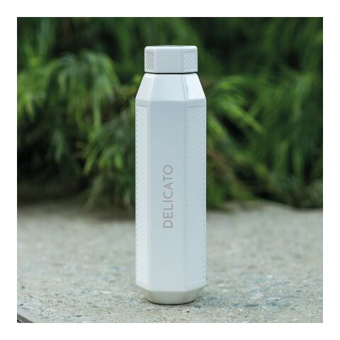 Hexagul Trinkflasche aus recy.Edelstahl, 530ml. Doppelwandig Weiß | ohne Werbeanbringung | Nicht verfügbar | Nicht verfügbar | Nicht verfügbar