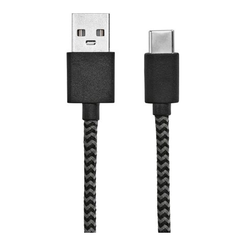 Leibniz Kabel aus rPET. 1 m. USB-C auf USB-A. Schnellladefunktion Schwarz | ohne Werbeanbringung | Nicht verfügbar | Nicht verfügbar | Nicht verfügbar