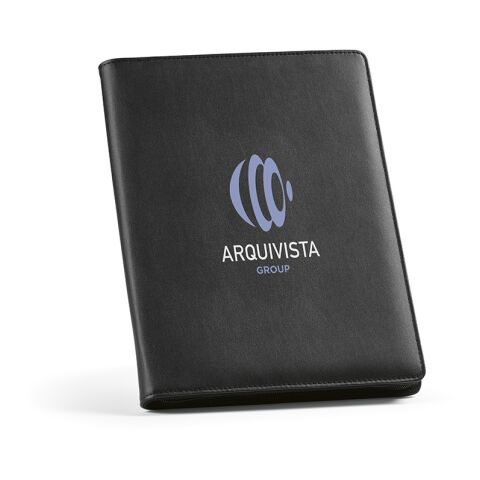 Orwell A4-Mappe aus rPU. Notizblock mit 64-seitigem FSC und Reißverschluss Schwarz | ohne Werbeanbringung | Nicht verfügbar | Nicht verfügbar | Nicht verfügbar
