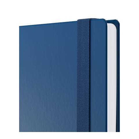 Notizbuch Hardcover Easy-Book Vollkaro Gummiband schmal A5 Dunkelblau | DIN A5 | ohne Werbeanbringung | Kupferprägung inkl.