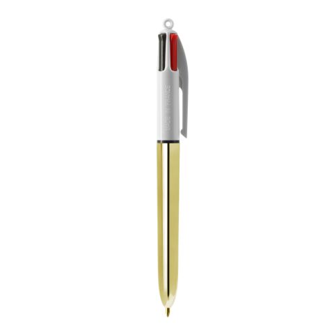 BIC® 4 Colours Shine Kugelschreiber Weiß-gold