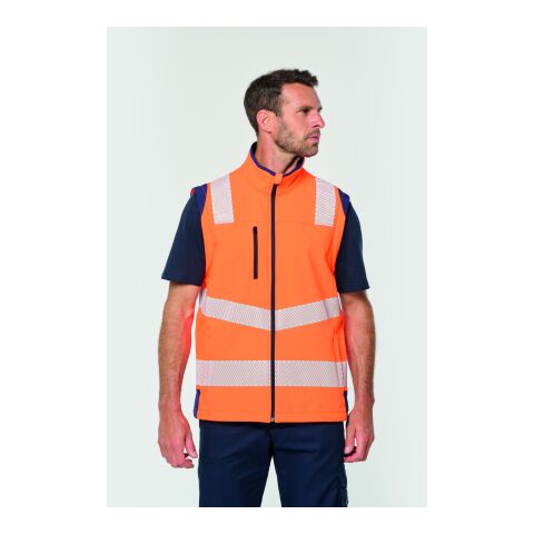 Softshell-Sicherheitsjacke mit abnehmbaren Ärmeln, 300 g/m² orange-marineblau | L | Nicht verfügbar | Nicht verfügbar