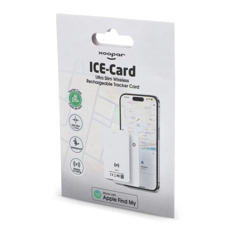 Xoopar ICE-Card Ultradünne Tracker-Karte wiederaufladbar Weiss | ohne Werbeanbringung | Nicht verfügbar | Nicht verfügbar