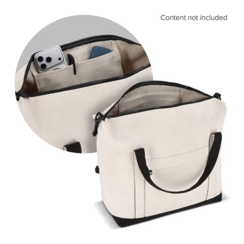 InSideOut Reuuz Canvas Reisetasche 32 x 60 x 20 cm Beige-Schwarz