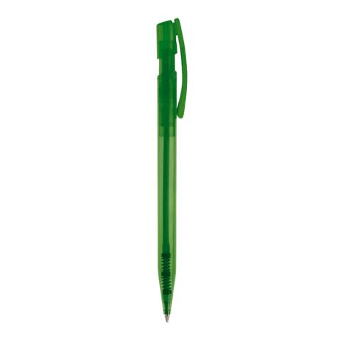 Kugelschreiber Nash Transparent Grün-Grün | 1-farbiger Siebdruck | 180° vom Clip | 45 mm x 25 mm | Nicht verfügbar