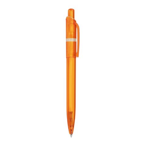 Kugelschreiber Ducal Clear Transparent Orange-Orange | 1-farbiger Siebdruck | in Verlängerung vom Clip | 40 mm x 25 mm | Nicht verfügbar