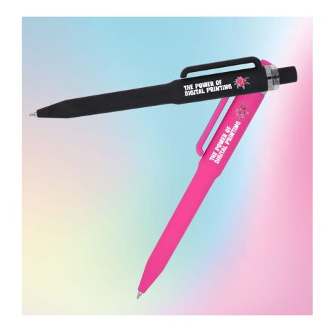 Ozzy-Stift mit Soft-Touch Schwarz | 3D Digitaldruck | 270° vom Clip | 42 mm x 8 mm