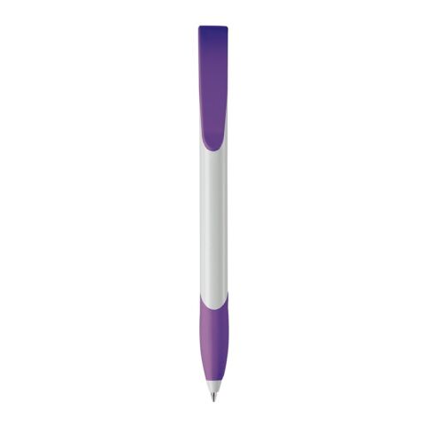 Kugelschreiber Apollo Hardcolour Weiss-Transparent Violett | 1-farbiger Siebdruck | 90° vom Clip | 40 mm x 25 mm | Nicht verfügbar