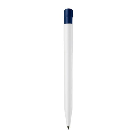 Kugelschreiber S45 Hardcolour Weiss-Dunkelblau | 1-farbiger Tampondruck | Clip | 25 mm x 6 mm | Nicht verfügbar