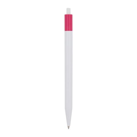 Kugelschreiber Kuma Hardcolour Weiss-Rosa | 1-farbiger Siebdruck | 180° vom Clip | 45 mm x 25 mm | Nicht verfügbar