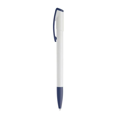 Kugelschreiber Deniro Hardcolour Weiss-Dunkelblau | 1-farbiger Siebdruck | 90° vom Clip | 45 mm x 25 mm | Nicht verfügbar
