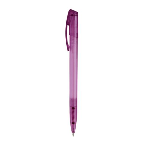 Kugelschreiber Deniro Frosty Transparent Violett | 1-farbiger Siebdruck | in Verlängerung vom Clip | 45 mm x 25 mm | Nicht verfügbar