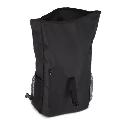 R-PET 600D Rolltop Fahrrad-Rucksack 20L schwarz | ohne Werbeanbringung | Nicht verfügbar | Nicht verfügbar