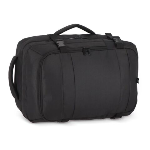 R-PET 600D Handgepäck Rucksack 22L Schwarz | Digital Transferdruck | Vorderseite | 120 mm x 170 mm