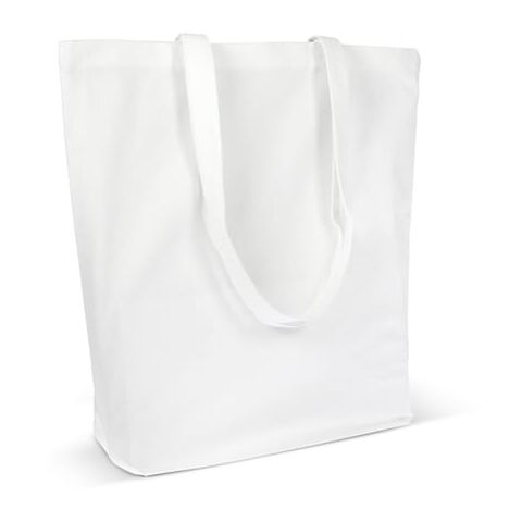 Einkaufstasche Bio-Baumwolle farbig lang 270g/m² 42x12x43 cm Weiss