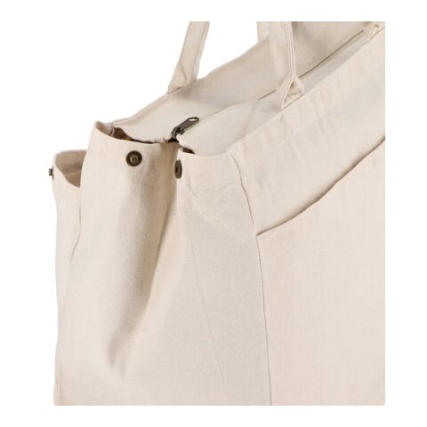Baumwoll-Tragetasche mit Reißverschluss OEKO-TEX® 39 x 24 x 34cm 320g/m² Ecru | ohne Werbeanbringung | Nicht verfügbar | Nicht verfügbar