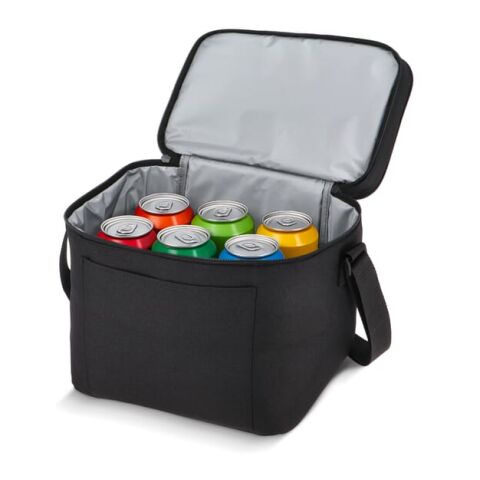 R-PET 600D Kühlbeutel mit zwei Fächern 30 x 20 x 25 cm 15 l Schwarz