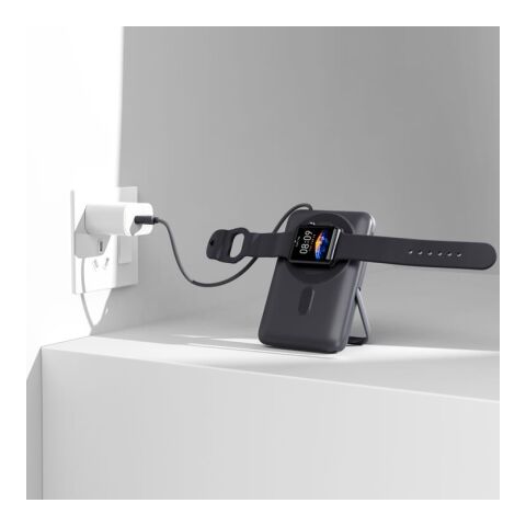 Nova Wireless Powerbank Kompatibel mit MagSafe und Apple Watch 10000 mAh Dunkelgrau